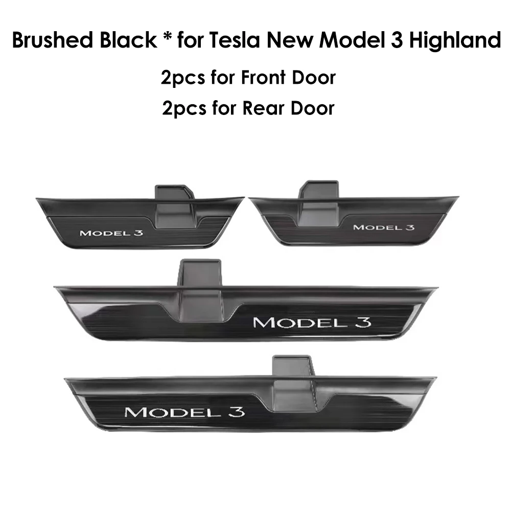 Nieuwste Draadloze LED Verlichte Pedaal voor Tesla Nieuwe Y Juniper 3 Highland Magnetische Detectie Instaplijsten Edge Protector Model 3 Y - afbeelding 1