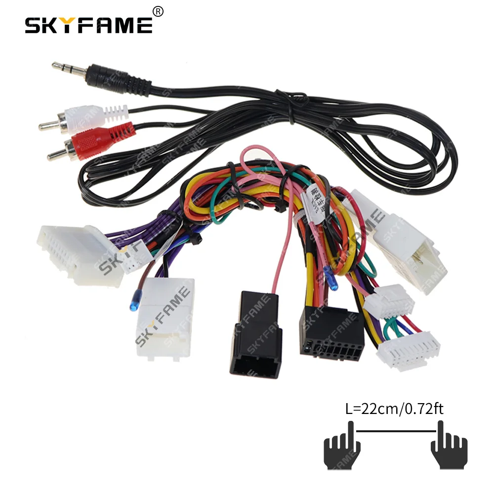 SKYFAME-Adaptador de arnés de cables estéreo para coche, dispositivo con 16 Pines, Android, con caja Canbus, para Nissan Teana Altima 2008-2012