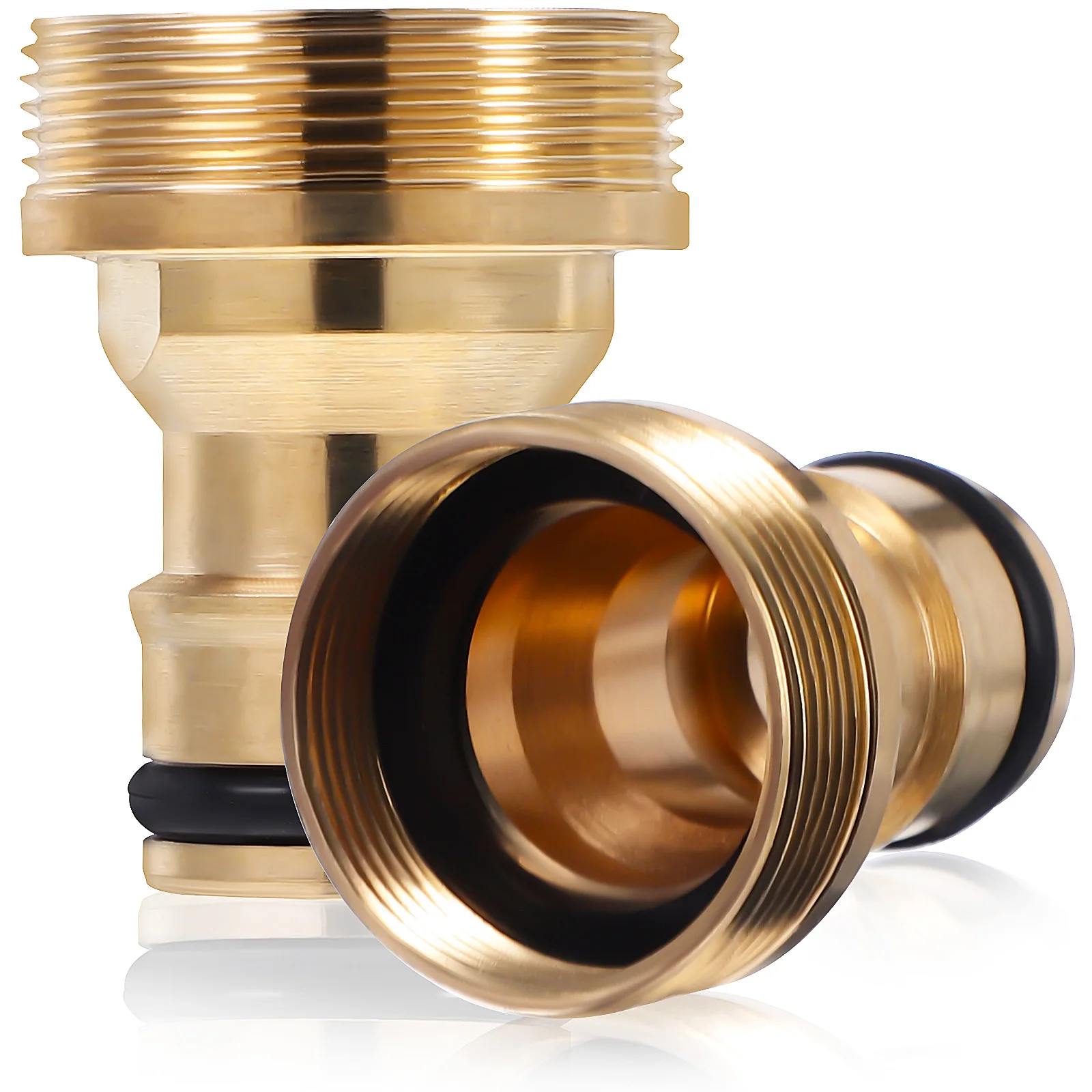 

2 Pcs Copper Basin Conversion Head Water Pipe Quick Connector Hose Coupler Garden Fittings Connectors Adapter Disconnect Faucet