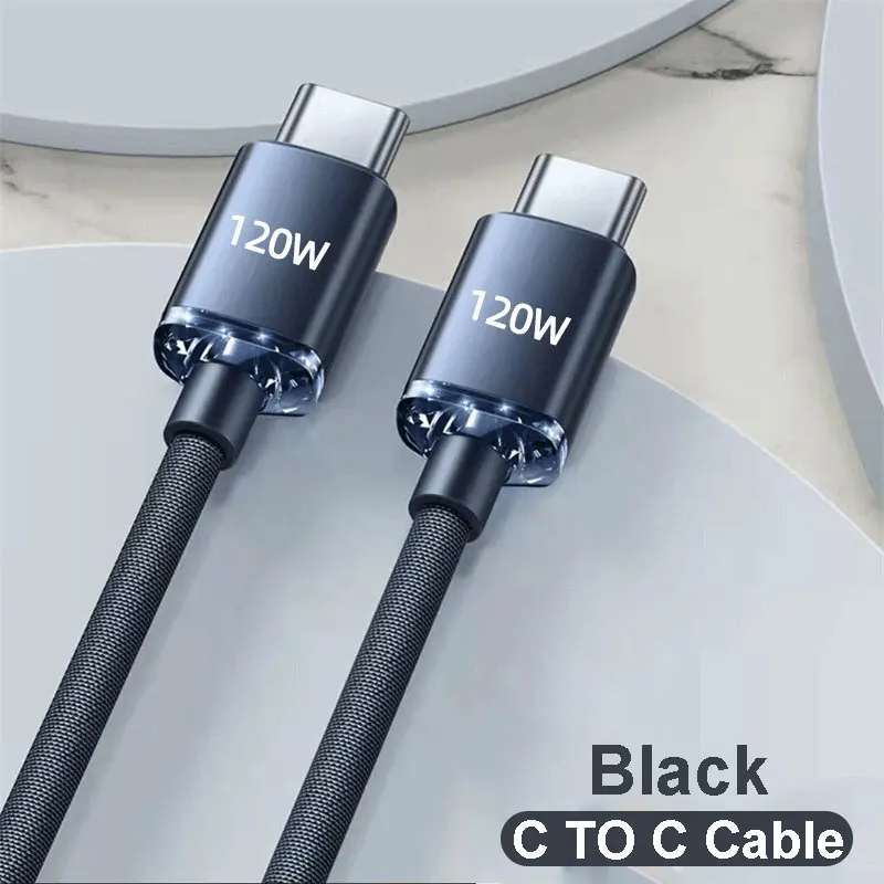 NNBILI NIEUWE 120 W USBA Naar Type C Naar USBC Kabel Voor iPhone 15 16 17 serie PD Snel Opladen USB C Data Cord Voor Xiaomi OPPO Samsung