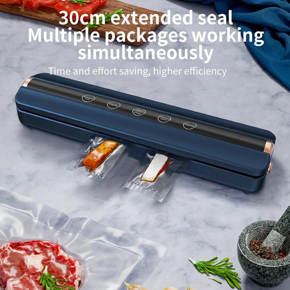 Food Vacuum Automatic Air Sealing Sealing Machine Home USB Wireless Wacuum Sealer 1500mAh 62KPa High-Suction Store Food Vacuum