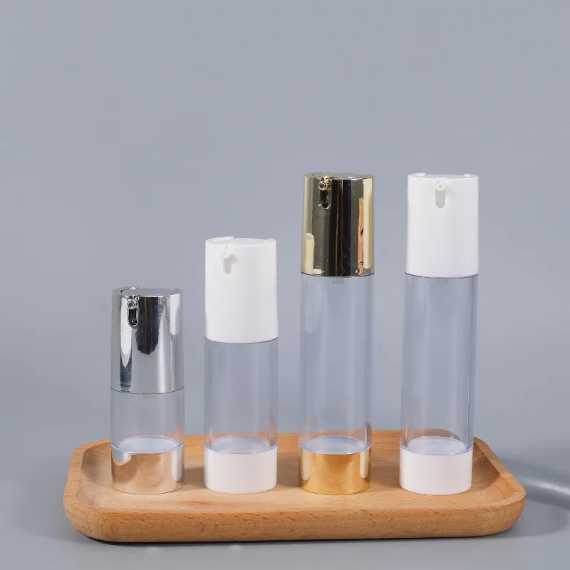

Empty Serum Vacuum Airless Pump Bottles 15ml 30ml 50ml Travel Use Plastic Lotion Refillable Bottle Cosmetic PP Cream Dispenser