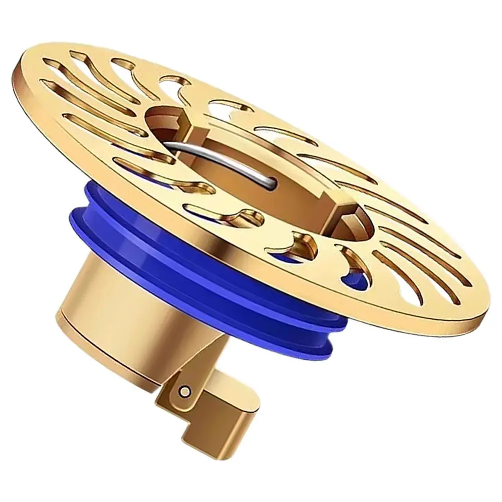 Bathroom Floor Drain Filter Brass Reverse Seal Hair Catcher Stopper for Shower Tub Sink Drain Strainer Odor Prevention