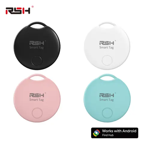 RSH 4PCS 안드로이드 GPS 트래커, 구글 파인드 허브 앱과 연동하여 열쇠, 아이, 가방, 애완동물 찾기, 삼성, 샤오미, 픽셀 스마트 태그용 RSH 4PCS 안드로이드 GPS 트래커, 구글 파인드 허브 앱과 연동하여 열쇠, 아이, 가방, 애완동물 찾기, 삼성, 샤오미, 픽셀 스마트 태그용