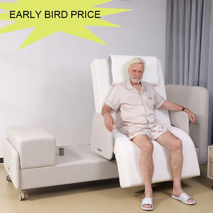 

Aidastra Early Bird Price US Stock Elderly Adjustable Nursing Home Care Rotation Bed For Seniors