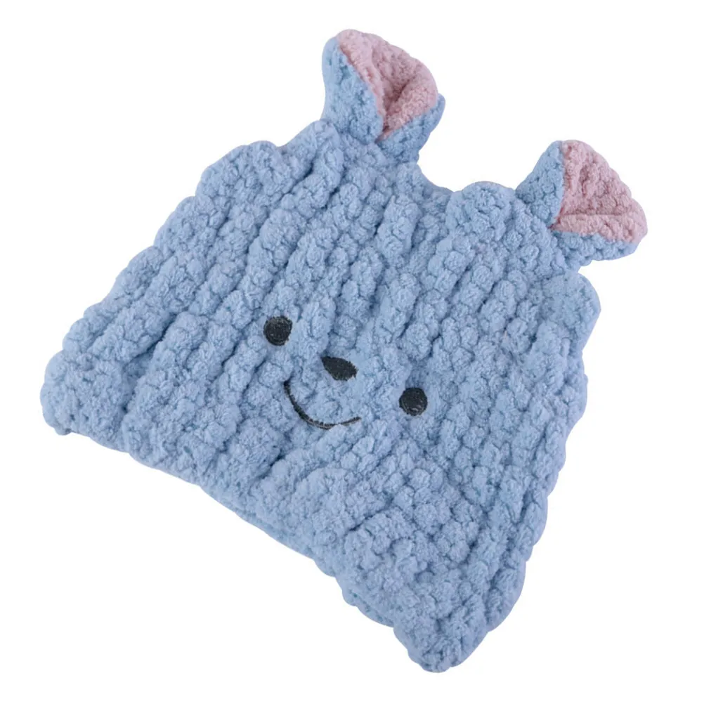 

Absorbent Baby Shower Hair Drying Hat Gentle Durable Infant Bath Towel Hat Quick Dry Hair Wrap Portable Lightweight for Travel