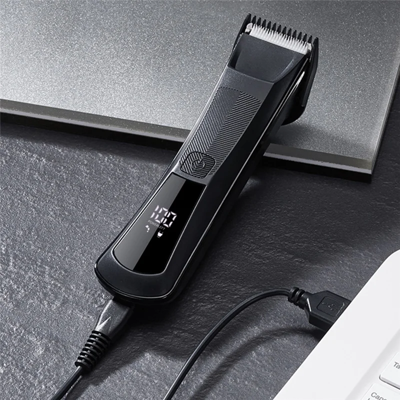 Pemangkas rambut tubuh elektrik untuk pria, pemangkas bulu selangkangan elektrik penghilang bulu kemaluan Epilator gunting perawatan dada tahan air, tahan lama