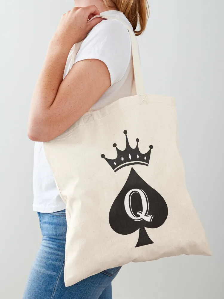 

Crowned Queen Of Spades Tote Bag great bag Canvas canvas tote Canvas shoulder bag