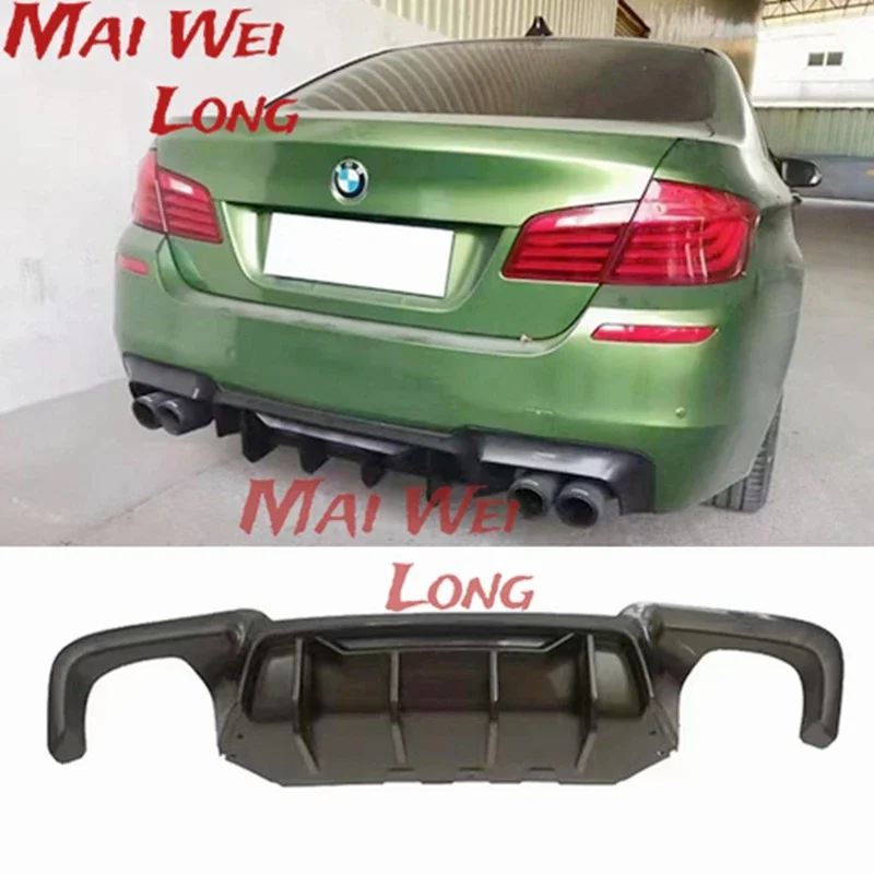 For 5 Series PP plastic black Rear Bumper Lip Diffuser for BMW F10 M Tech M Sport 528i 530i 535i 550i Sedan 12-16