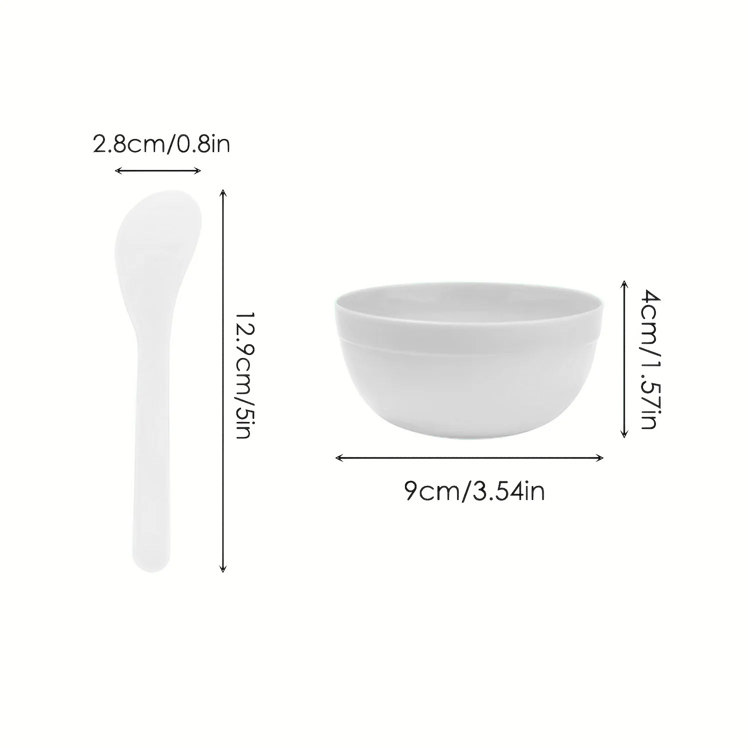 2Pcs DIY Slime Making Tools, Plastic Bowl with Spoons