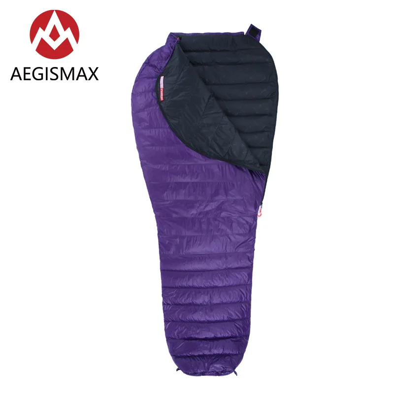 AEGISMAX NANO Goose Down Warm Sleeping Bag 41℉~50℉ Camping Ultralight 700FP Soft Mummy Spliciable Outdoor Travel Sleeping Bags