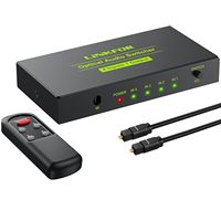 LiNKFOR 3-in-1 SPDIF Toslink Switcher with IR remote,supports PCM2.0,DTS,Dolby-AC3 for TV,PS3,PS4,Blu-ray,Cable Box,HDTV.