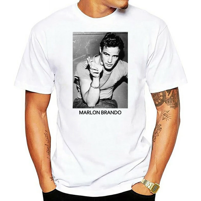 Marlon Brando Movie T-shirt Men Women 100% Cotton Round-neck Fashion High Quality Printing Casual Eu Size XS-5XL Tee Shirts