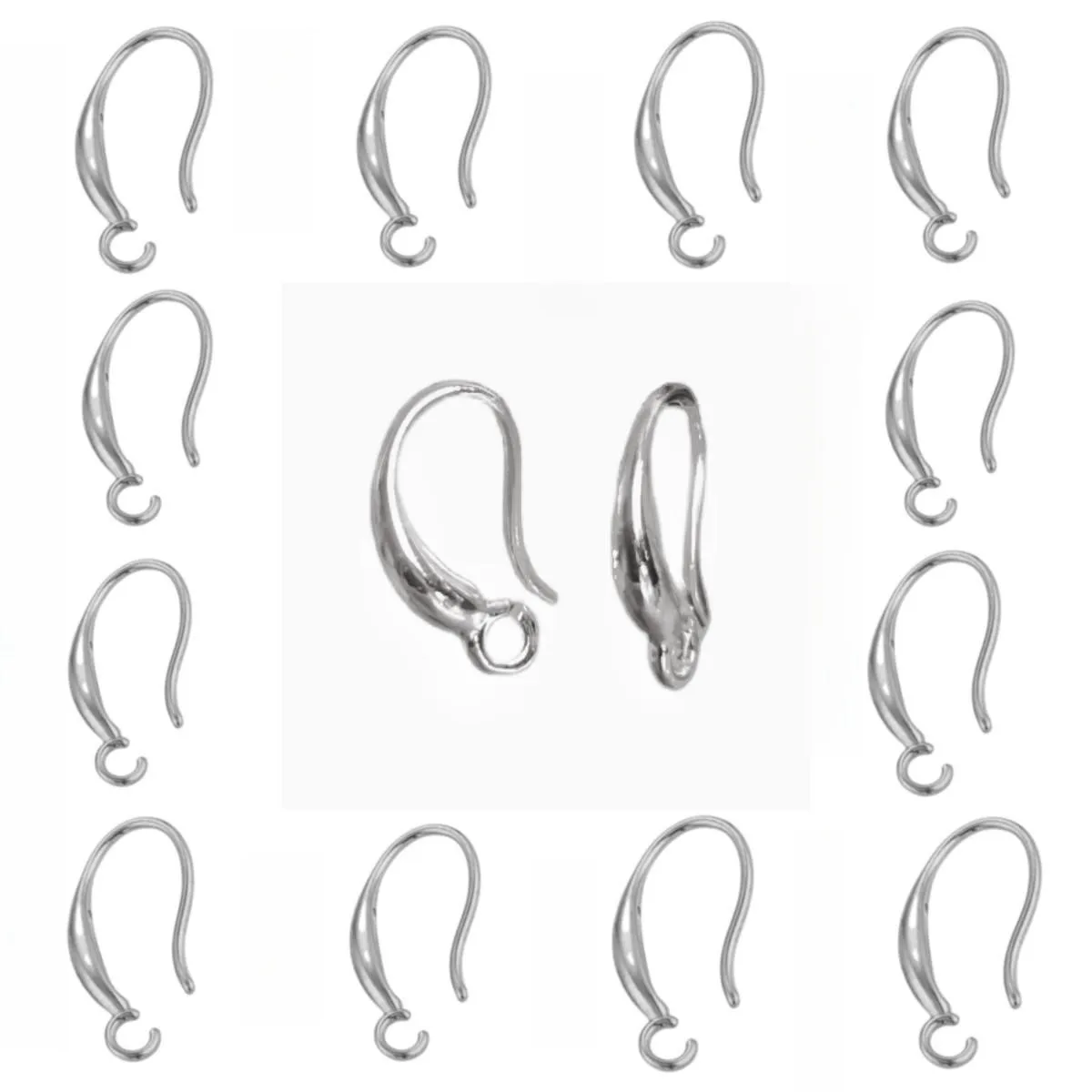 

Wholesale 10Pcs Lot DIY Making Jewelry Earring Findings 925 Stamped Silver Ear Hook Earwires Accessory For Crystal Women Gift