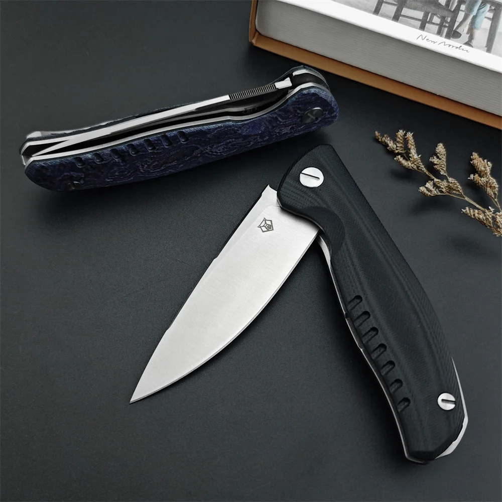 High Quality Shiro Pocket Flipper Folding Knife D2 Blade G10 Handles Outdoor Sharp Tactical Knives Hunting Camping EDC Multitool