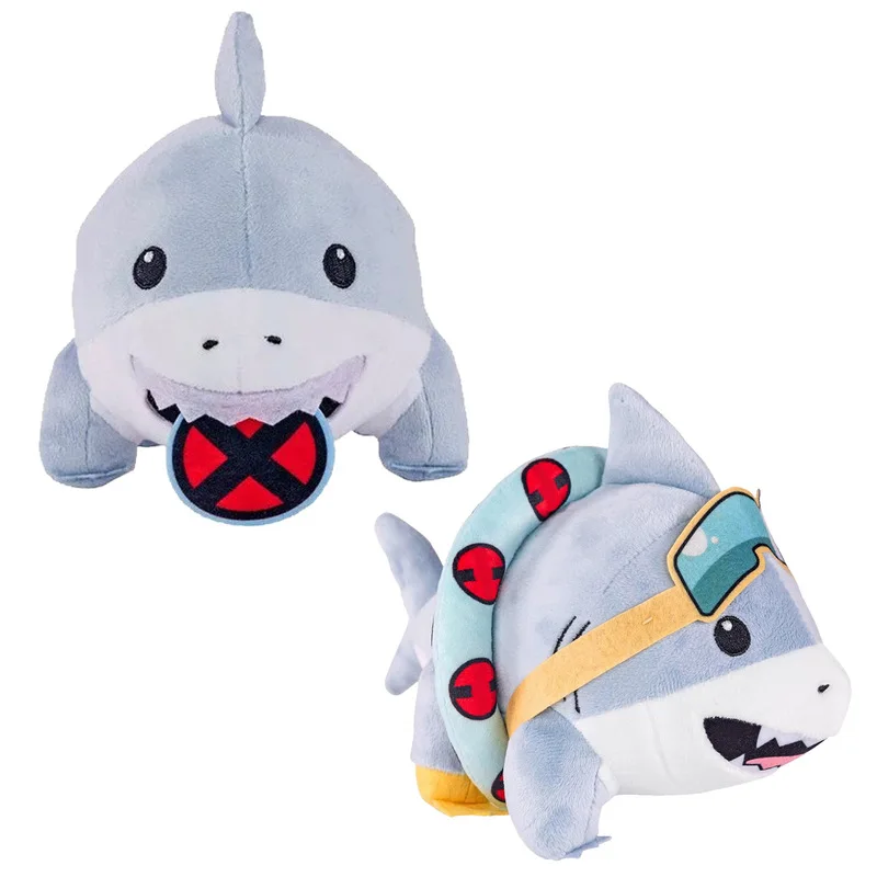 Jeff The Land Shark Plush Toy Cartoon Stuffed Kawaii Anime Jeff Online Star Shark Plushie Soft Room Decor Doll Kid Birthday Gift