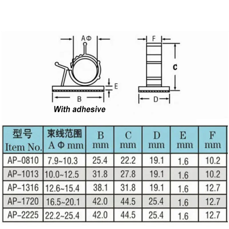 Cable Organizer Self Adhesive Cable Clips Table Cable Management Clamp Adjustable Cord Holder