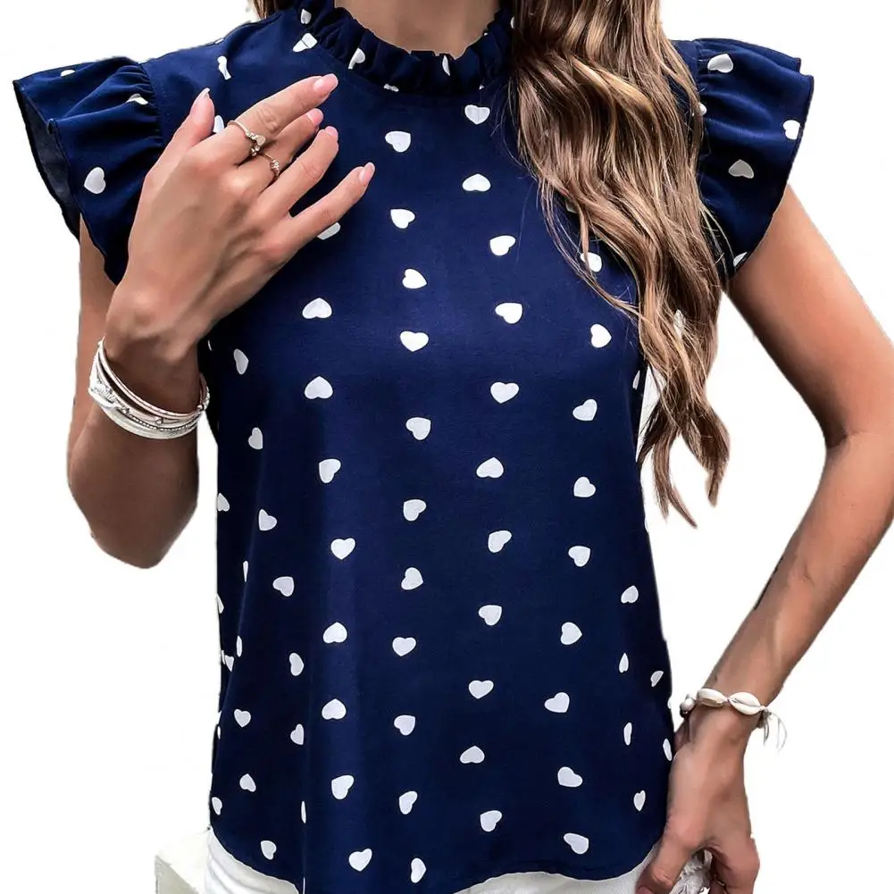 

arrival Fashion Fashion Women Polka Dots Casual Chiffon Blouse Short Sleeve Summer Tops