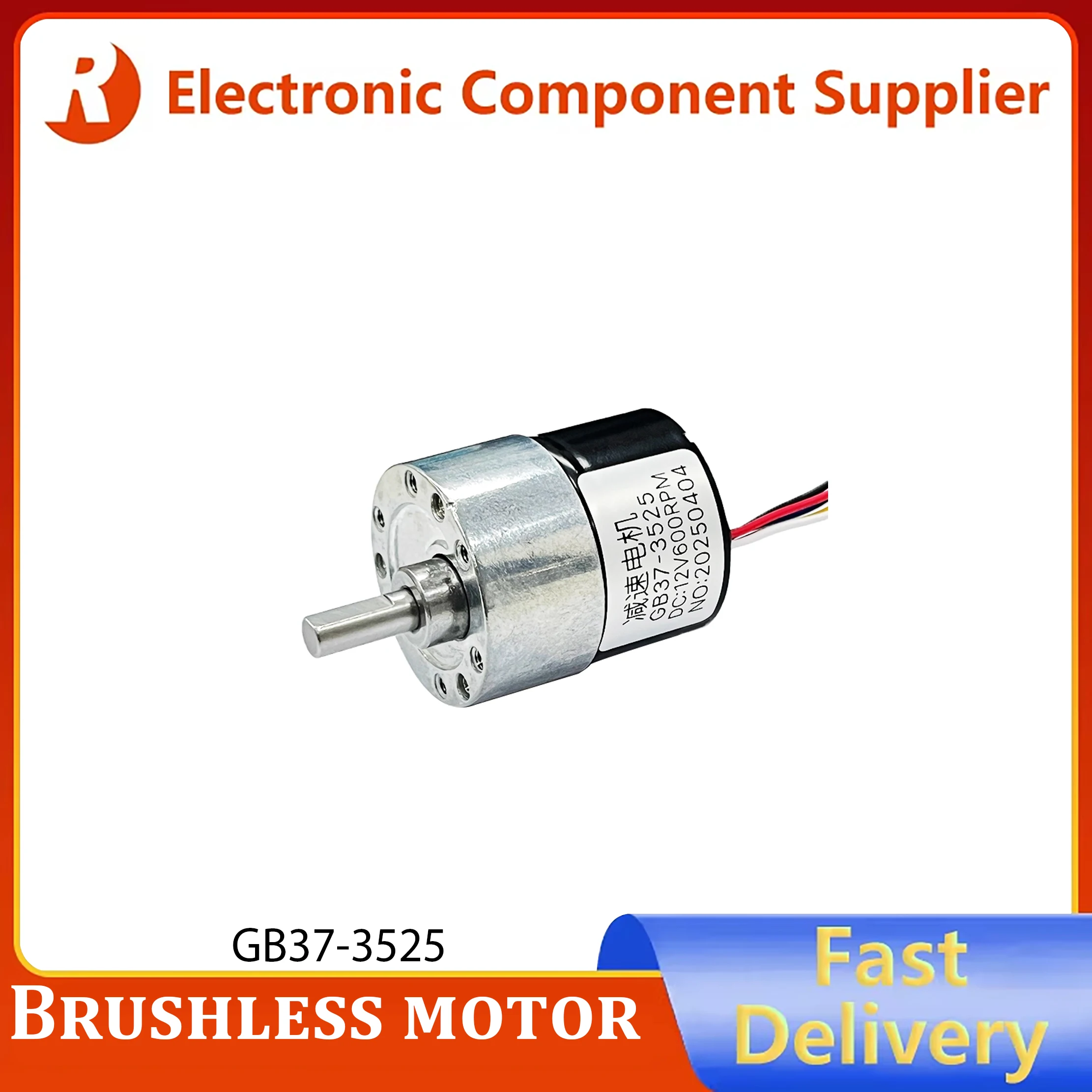 3525 DC Brushless Geared Motor 12V/24V Multi-Speed High-Power Reversible PWM Speed Control Mini Motor