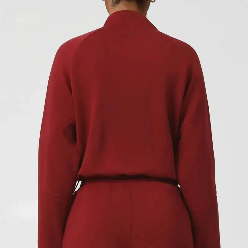 

Женский S новый толстый и свободный повседневный свитшот на молнии для йоги, спортивный костюм для бега на открытом воздухе