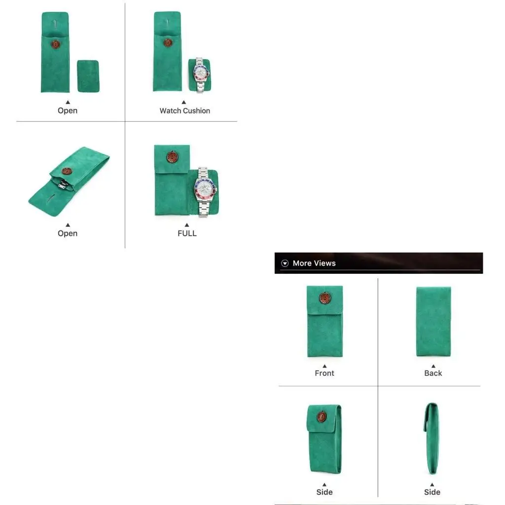 9HJK مستطيل محمول السحب خارج ساعة WRISTWACHE #1