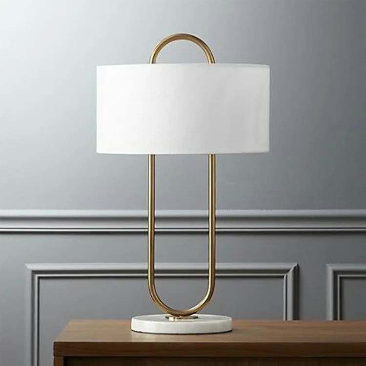 Contemporary Designers LFloor Lamps Marble Base Textile Crafts LED Standing Light Bedroom Nightstand Cafe Home Decor Table Lamp