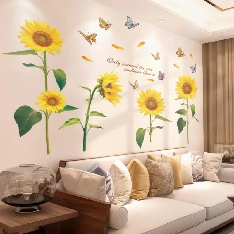 DIY Purple Lavender Butterfly Wall Stickers Self-adhesive Floral Decals for Birthday Party Theme Venue Decoration