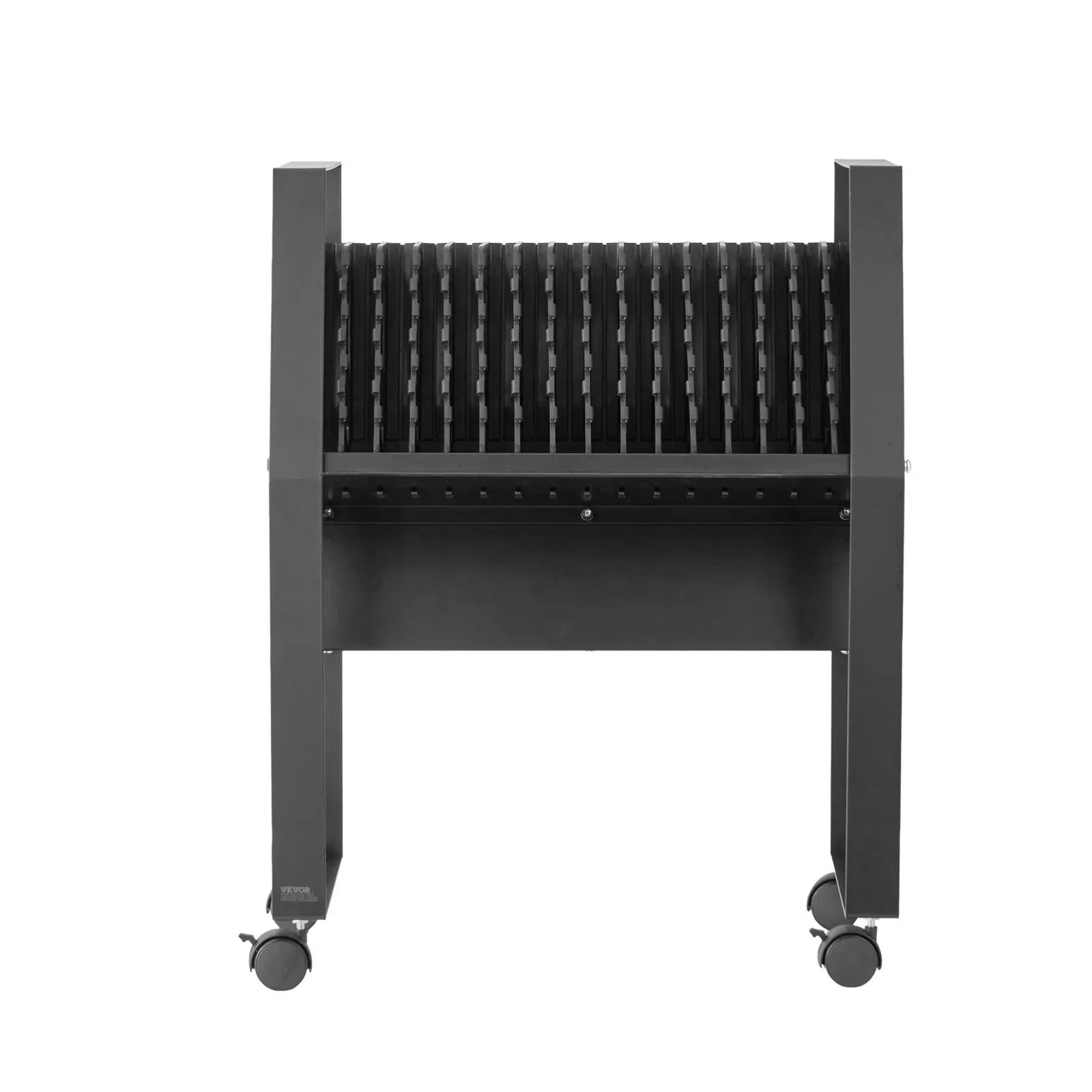 

Universal Mobile Charging Cart 16 Slots 15.6in Size Limit Reinforced Metal Build with Safety Lock Wheels