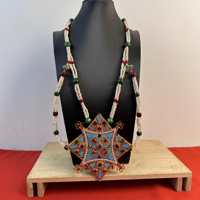 

Chinese Tibetan Ethnic Style Tibetan Costume Accessory Ga Wu Box Necklace