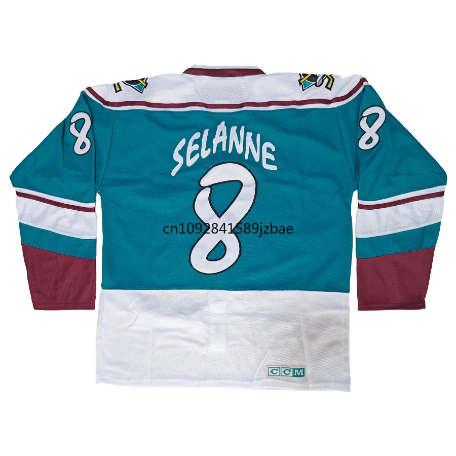 Charlie Conway Jersey 96 Mighty Ducks Jerseys 9 Paul Kariya Jersey 8 Teemu Selanne Jersey New Movie Sweater All Stitched Us Size