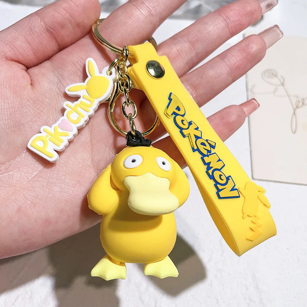 Pokemon Pikachu Schlüsselanhänger Anime Actionfigur Niedlicher Charmander Psyduck Puppe Schlüsselring Auto Tasche Mode Schmuck Geschenk Kinderspielzeug Kawaii