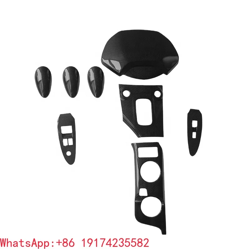 

8pcs Real Dry Carbon Interior Trims Center Console Cover Interior Kits for Nissan Fairlady 400Z