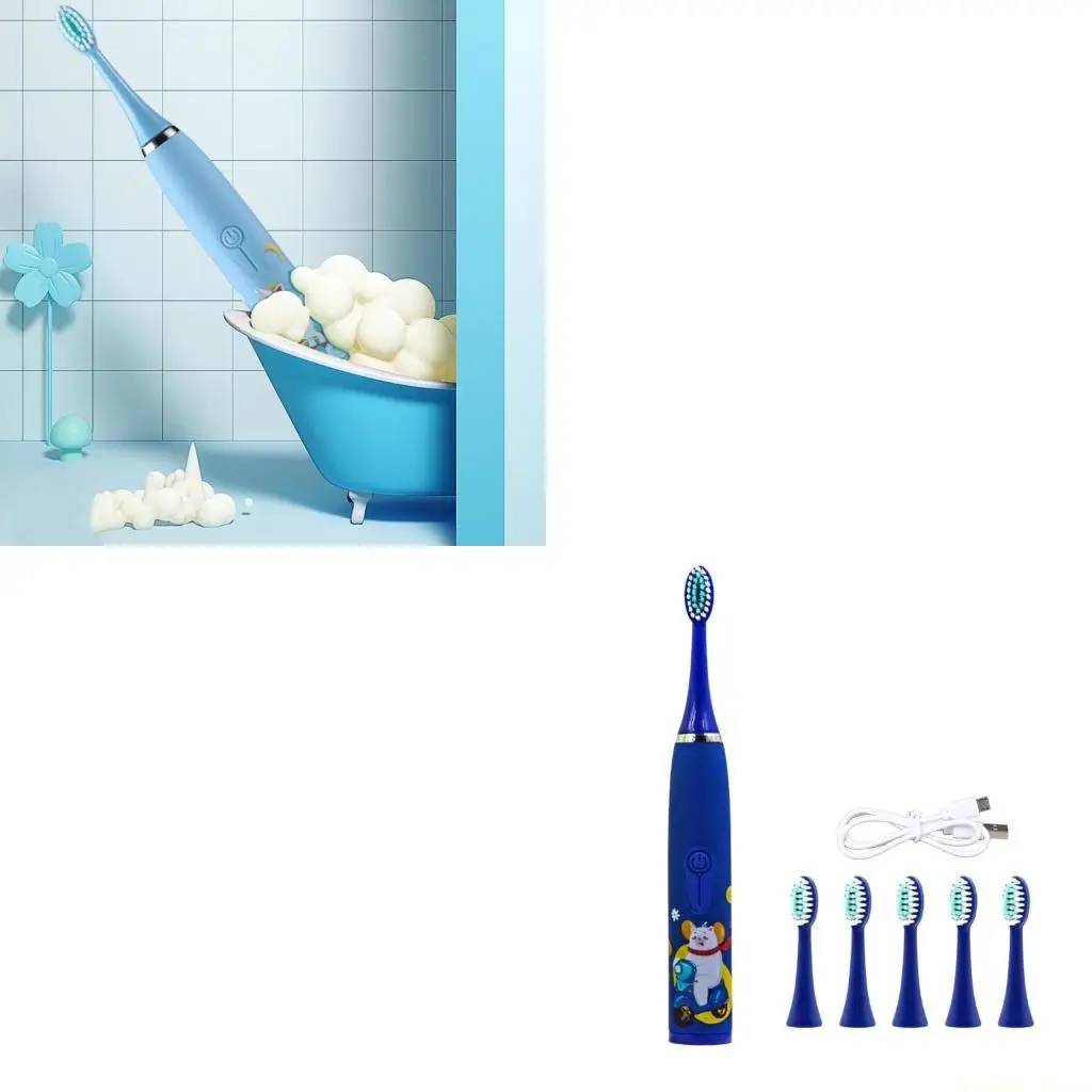 D0AB Durable Ultrasonic Toothbrush, IPX6 Waterproof, for Develop Tooth Brushing Habit
