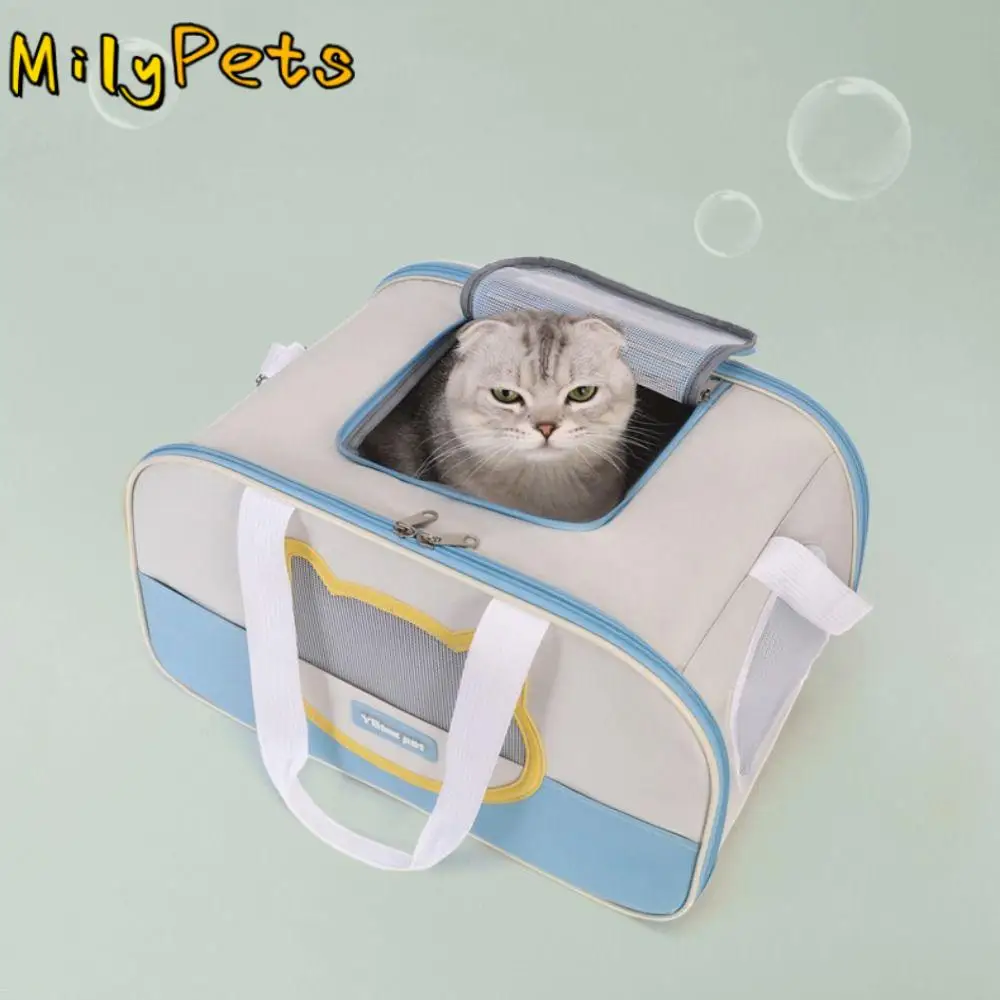 

Portable Breathable Cat Backpack Lightweight Large Capacity Pet Backpack Foldable Visible Dog Carrier Bag Kitten