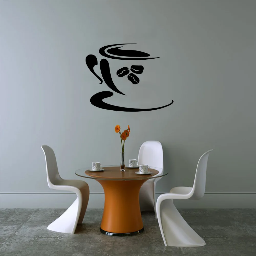 Coffee or kitchen Wall Sticker Self Adhesive Vinyl Waterproof Wall Art Decal For Home Decor Living Room Bedroom