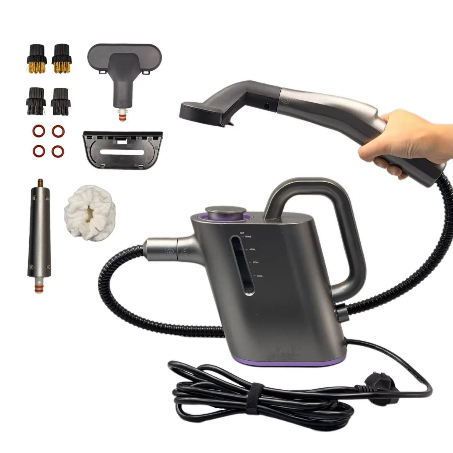 

Профессиональный ручной пароочиститель 2026 Pro, многофункциональный, 1600 Вт, для интенсивной очистки диванов, ковров, кухонь, матрасов, высокотемпературный