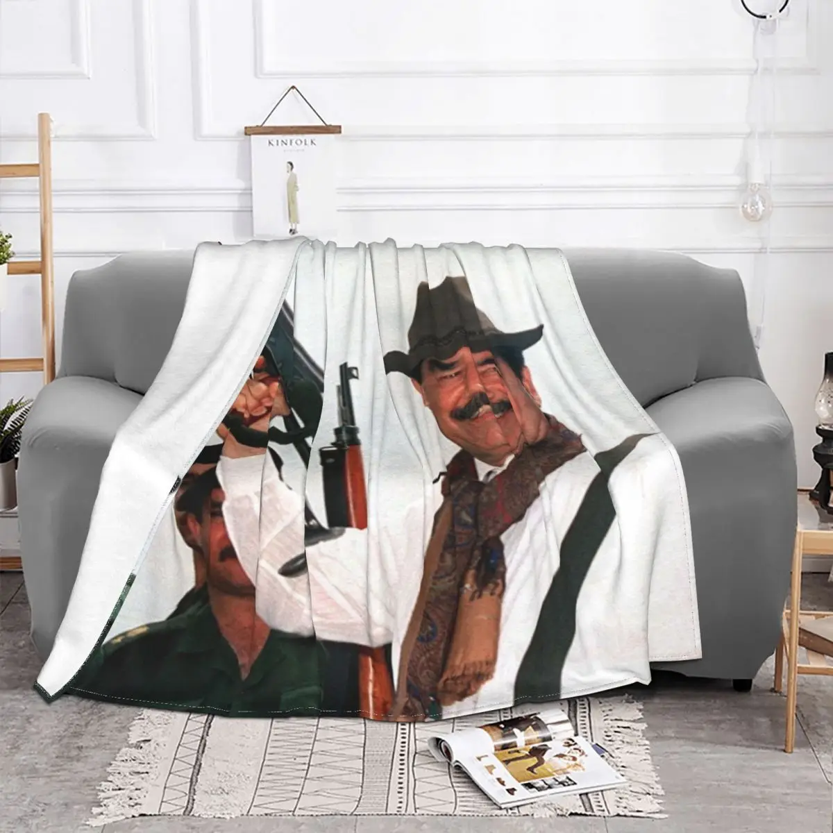 Saddam Hussein Ak47 2242 Quilt Winter Blankets Custom Blanket Personalized Throw Blanket