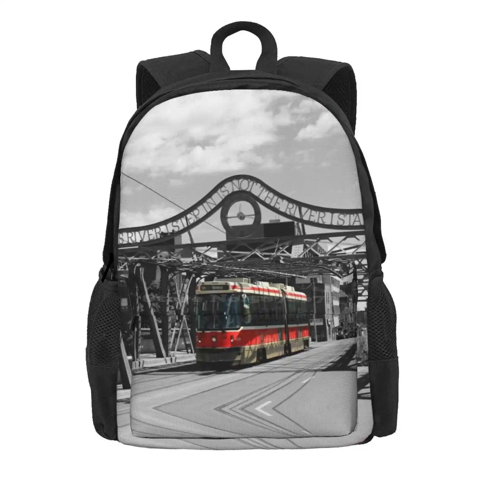 Red Rocket 5B Hot Sale Schoolbag Backpack Fashion Bags Ttc Toronto Trolley Toronto Streetcar Tram Red Rocket Toronto Transit