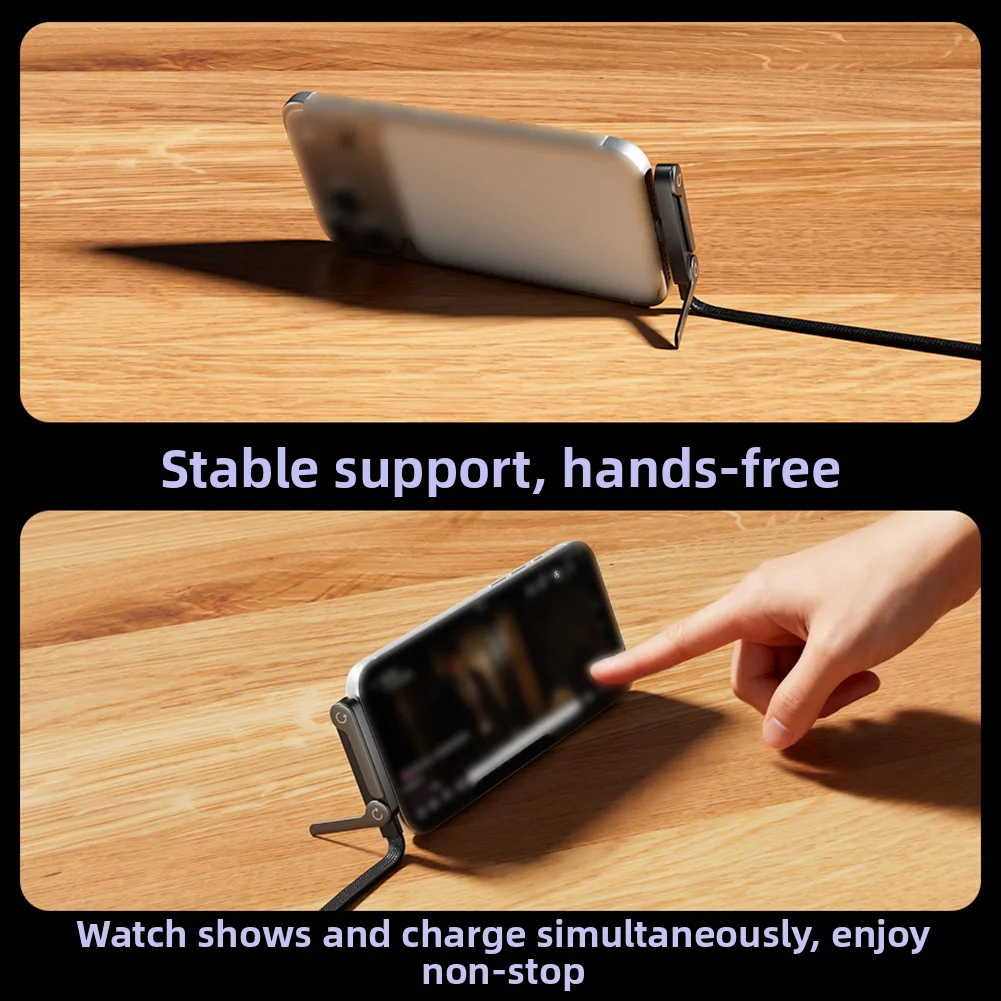 USB-C Power Delivery Cable 240W With Built-in Phone Support Structure And 1.5m Core For Enhanced Life And Stability