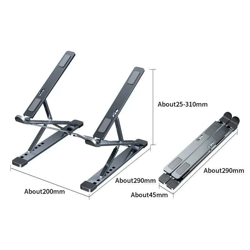 Aluminum Laptop Stand Adjustable Foldable Laptop Cooling Bracket for Macbook PC Computer Tablet Support Notebook Stand Holder