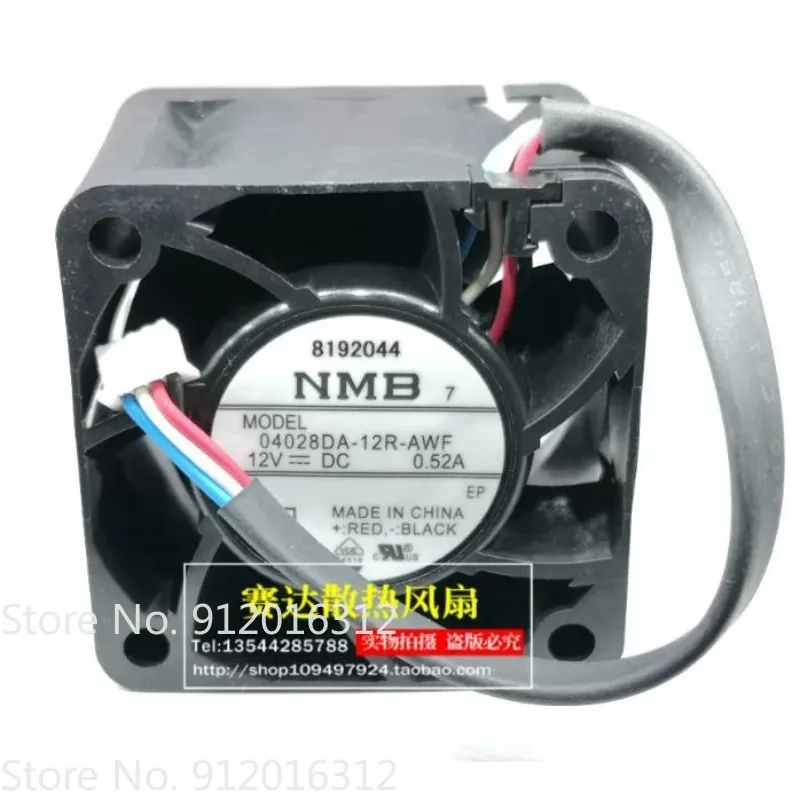 New Cooler Fan for NMB 04028DA-12R-AWF 4028 12V 0.52A 4-wire Speed Control Cooling Fan 40x40x28mm