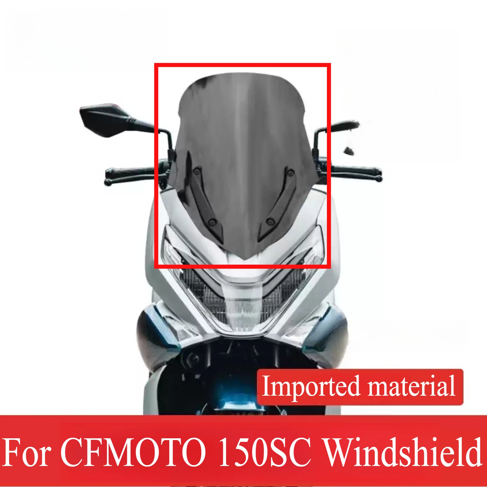 Motorcycle Modified Windshield Wind Deflector Heightened Windshield Durable Front Glass Accessories Parts For CFMOTO 150SC