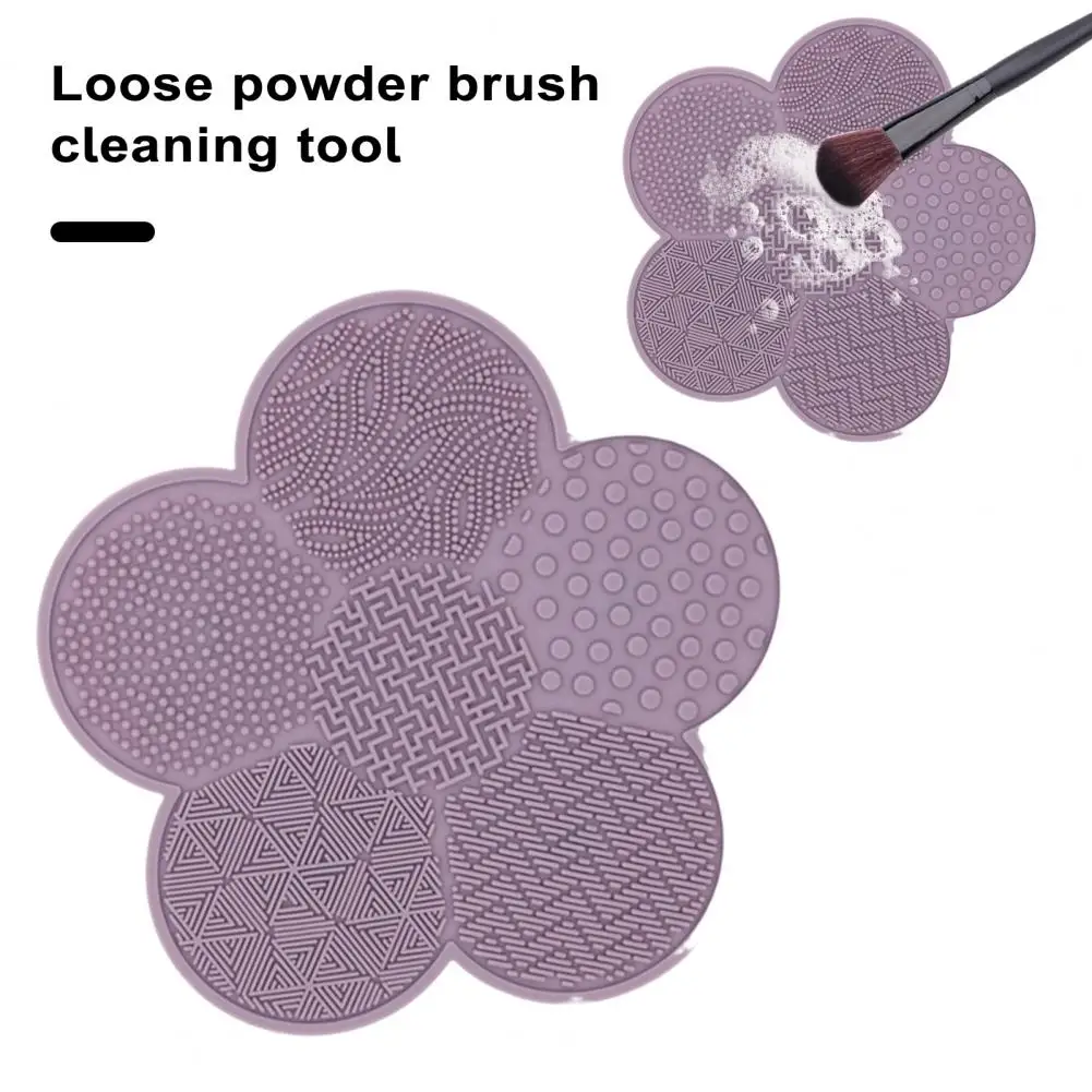 Silicone Scrub Pad com ventosa, escova de flores, ferramenta fácil para escovas de pó solto, macio, sem esforço para cozinha