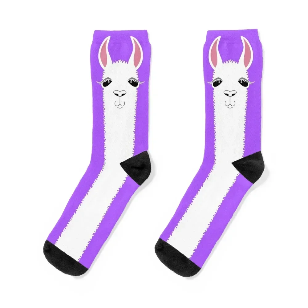 LLAMA PORTRAIT #8 Socks warm winter floor Socks Man Women's