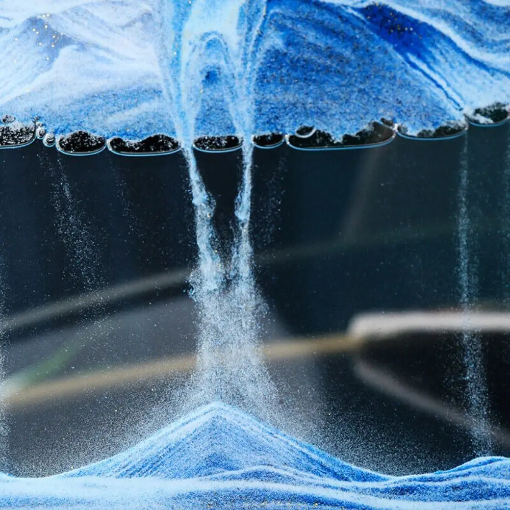 Rotatable Moving Sand Art Picture Home Decor Christmas Gift Glass Quicksand Painting Flowing Sand Sandscapes