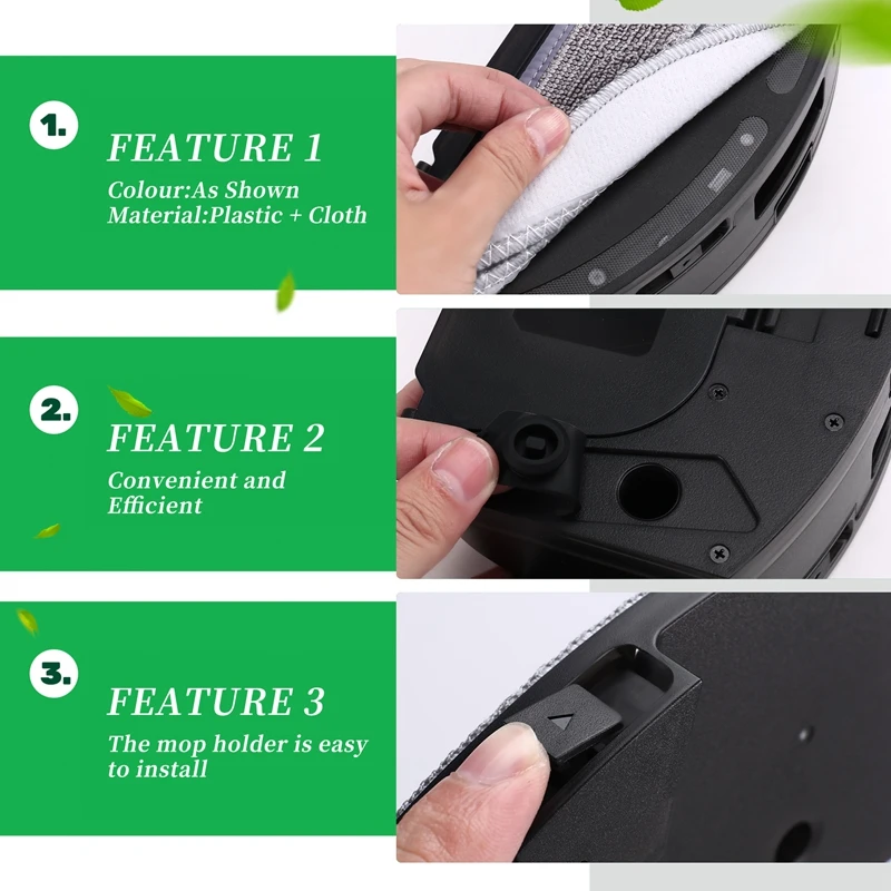 A44F-خزان المياه صندوق الغبار ممسحة القماش مجموعة دعم ل Cecotec Conga 2290 الترا مكنسة كهربائية مرفق آمن