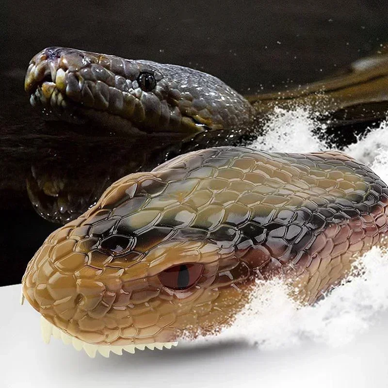 2.4G RC Boot Afstandsbediening Slang Boten Elektrische Simulatie Python Boot Speelgoed 2 In 1 Speelgoed voor Jongens Geschenken Nieuwigheid Gag Prank Speelgoed