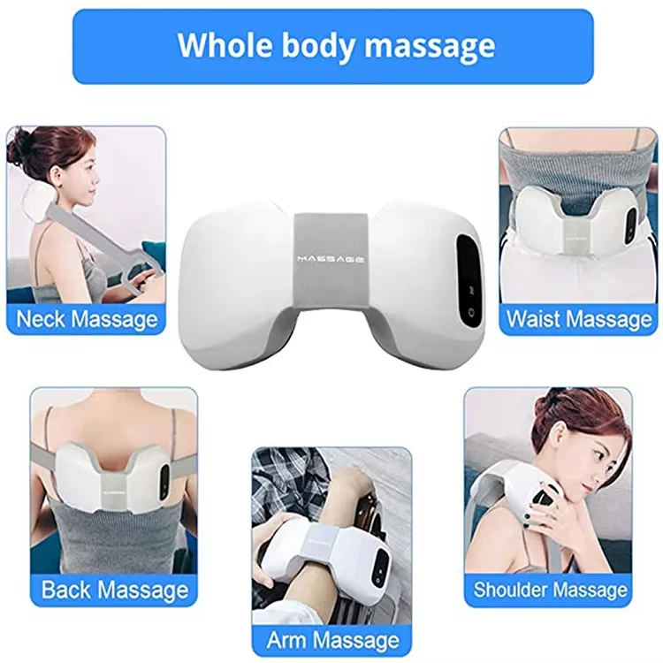 مدلك كهربائي للرقبة والظهر ثلاثي الأبعاد مع حرارة للكتف وتخفيف آلام عضلات أسفل الظهر للاسترخاء في السيارة والمكتب والمنزل #2