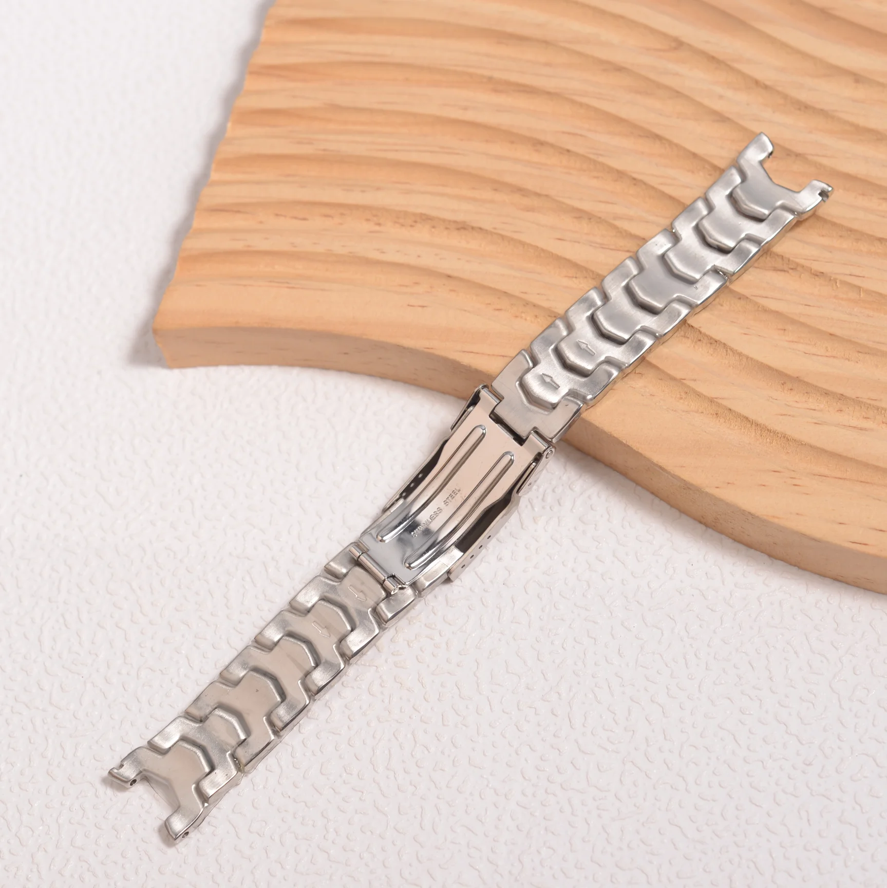 Silver 20mmx10mm 22x11mm Recessed Notch Solid Stainless Steel Replacement Watch Band Accessory For TAG Heuer LINK Series Watches