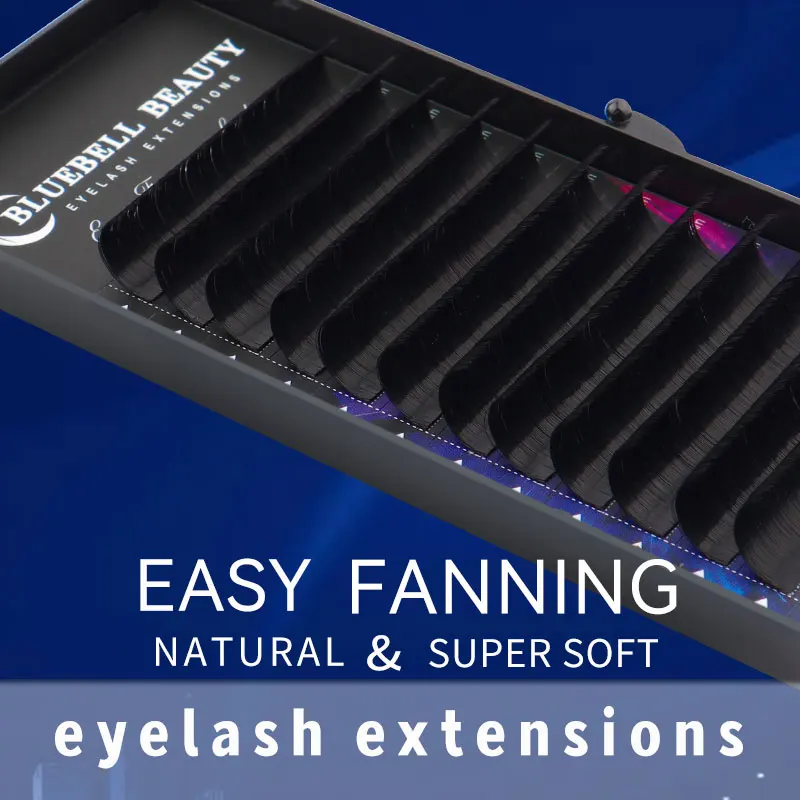 

Ресницы Bluebell Beauty Easy веер для наращивания, искусственные норковые ресницы, быстрое цветение, автоматический объём, мягкие натуральные ресницы